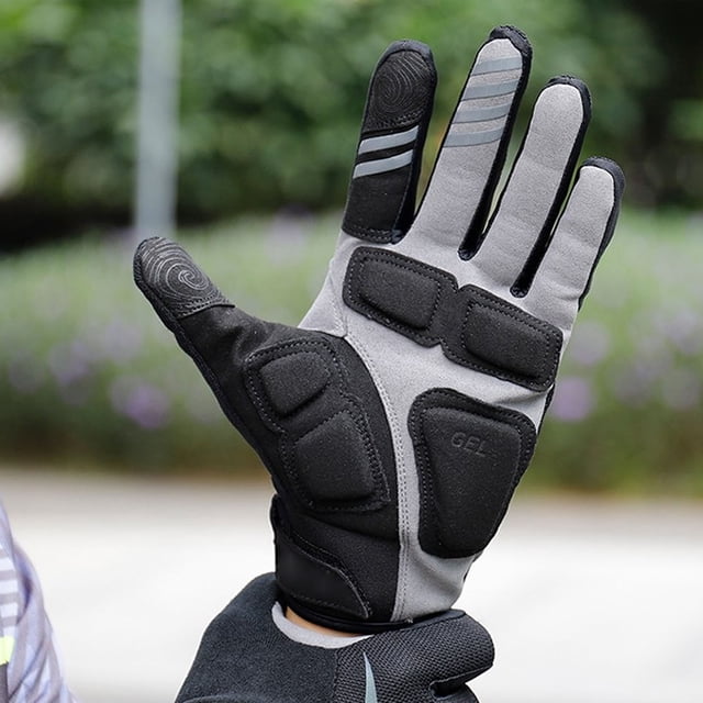 Gants de Vélo de Montagne Antidérapants Épaissis avec Écran Tactile, Poignet Réglable, Design Léger pour la Conduite, Gants de Cyclisme à Doigts Complets pour Hommes Femmes