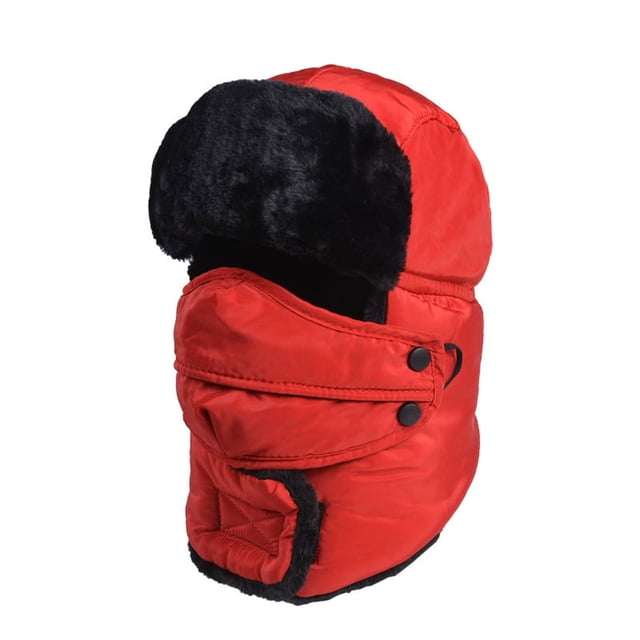 Adult Winter Hats Thickened Plush Warm Ear Protection Ski Hat Outdoor Windproof and Cold Proof Hats