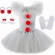 thumbnail image 3 of Disfraz de Pennywise de Halloween para niños, vestido de tutú de Joker gris y payaso espeluznante, ropa elegante para niñas para fiesta de carnaval, vestidos de tul, 3 of 5