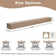 thumbnail image 2 of 80 Inch Fireplace Mantel, Pine Wood Wall-Hanging Floating Shelf, Natural Wood Display Shelf, Wall Art and Home Decor, Easy to Install, Strong and Durable, for Living Room, Bedroom, Kitchen, Walnut, 2 of 7