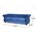 Find Your Perfect Noble House Aaniya Tufted Velvet Sofa, Navy Blue, Dark Brown