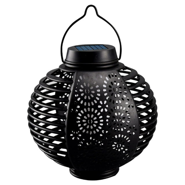 Luz de linterna solar Yuyangstore colgante con mango negro