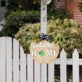 thumbnail image 4 of CNKOO Interchangeable Christmas Welcome Sign  Garden Wooden Circular Hanging Front, 4 of 6