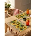 thumbnail image 3 of Watercolor Sunflower Country Stars Placemats Set of 4,Wipeable Washable Table Mats for Dining Tables,Farm Vintage Wood Board Place Mats for Kitchen Event Party Tabletop Decor, 3 of 7
