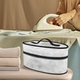 thumbnail image 2 of HELLHERO Marble Pattern Portable Travel Iron Carrier Bag with Handle Travel Steamer Bag Garment Carrying Case, Bag Only, 2 of 6