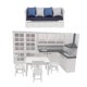 thumbnail image 1 of Miniatura Moderna 1/12 Muebles de Cocina Y Muebles de Sofá Suministros Adornos, 1 of 9