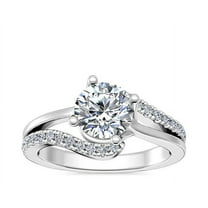0.70 Ct Unique Round Cut Solitaire Natural Diamond Wedding Ring for Bride Solid 14K White Gold Size 7 (F-G/VS1) by Diamond-Capitals