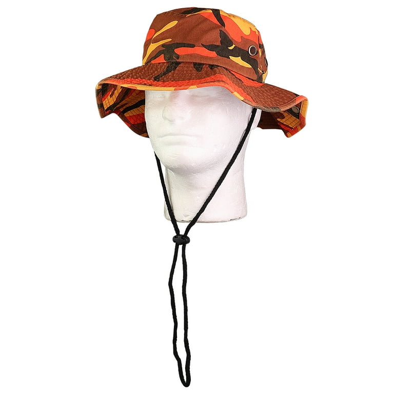 Skinada Summer Fisherman Hat for Men, Outdoor Camouflage Breathable Wide  Brim Boonie Hat Mesh Safari Cap for Travel Fishing