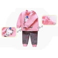 thumbnail image 5 of 100 Altura 90 -100cmmaroon claroTrajes de ropa interior térmica para niños, linda ropa de dibujos animados invierno cálido esquí esquí Gafas de esquí, 5 of 5