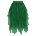 thumbnail image 4 of ZHOGXU Women Skirt Elastic Waist Solid Color Mesh Fashion Comfortable Knee Length Tutu Skirt For Casual Daily Wear,Army Green,L, 4 of 4