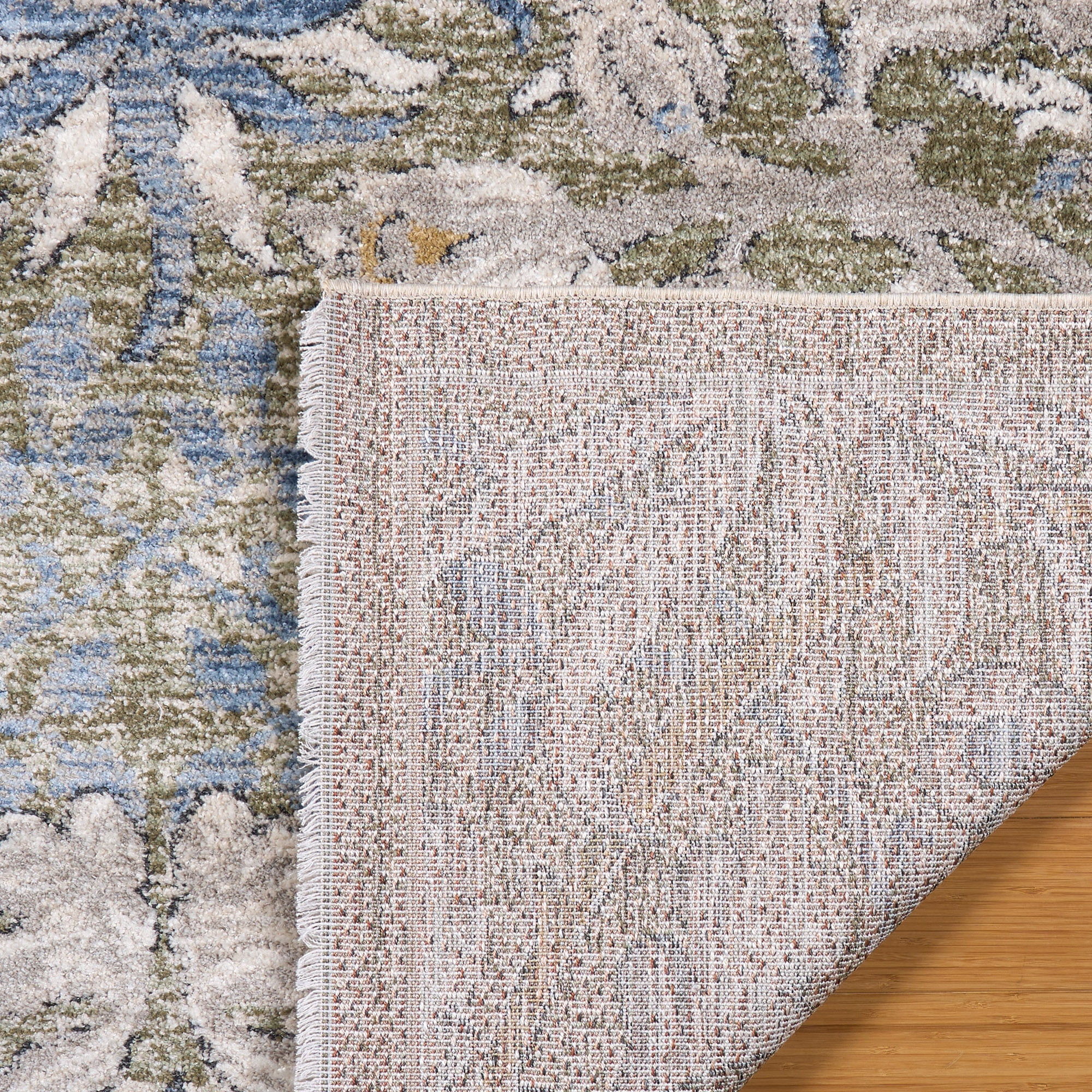 Paradis Hora Transitional Floral Green Area Rug, 2x8