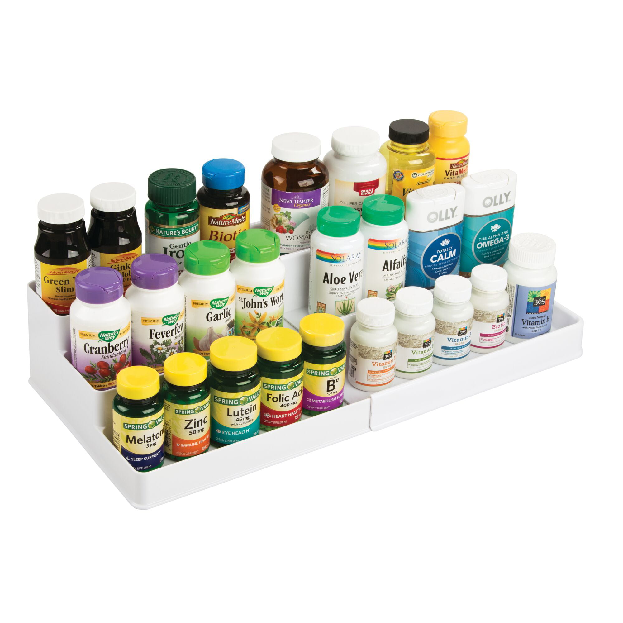 mDesign Plastic Wall Mount, 3 Tier Storage Organizer Shelf to Hold  Vitamins, Supplements, Aspirin, Medicine Bottles, Essential Oils, Nail  Polish 