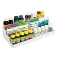 thumbnail image 2 of mDesign Plastic Expandable 3-Tier Shelf for Medicine, Vitamins, White, 2 of 6