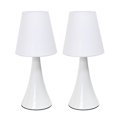 thumbnail image 1 of Simples Conceptions Valencia Couleurs 2 Pack Mini lampe de table tactile avec abat-jour en tissu, blanc, 1 of 9