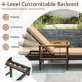 thumbnail image 2 of Gymax Patio Rattan Chaise Lounge Reclining Lounger Chair w/ Wood Armrests Outdoor White, 2 of 6