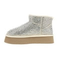 thumbnail image 3 of Corkys Womens Homebody Rhinestone Round Toe Platform Pull On  Ankle Boots, 3 of 5