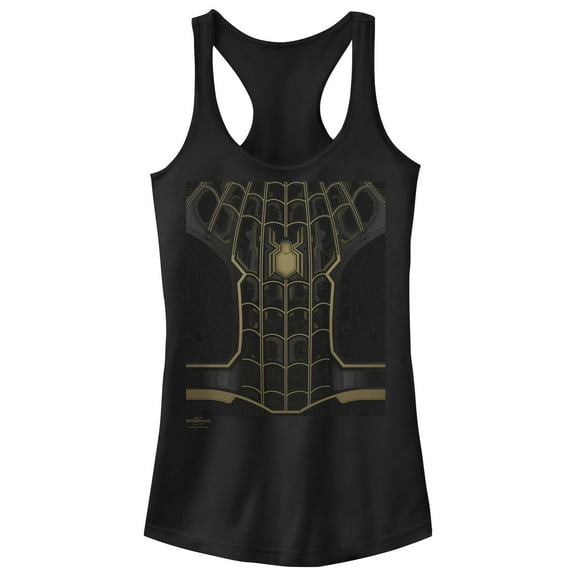 Junior's Marvel Spider-Man: No Way Home Black Suit Racerback Tank Top Black Small
