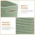 thumbnail image 4 of Lifewit 6 Pack Woven Baskets for Storage, Cotton Rope Baskets Cube Storage Bins, Cute Small Shelf Baskets for Organizing, Round Storage Box Caddy for Closet, Living Room, Bedroom, Playroom, Green, 4 of 8