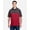 Classic Red/ Carbon Heather, variant on CORE365 CE112C Men's Fusion ChromaSoft™ Colorblock Polo-Classic Red/ Carbon Heather-2XL