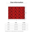 thumbnail image 5 of Zufioo Ladybug Pattern Print Horizontal Flannel Blanket, Anti-wrinkle, Anti-shrinkage, Anti-allergic Plush Blanket, Household Items Suitable for Bedroom-60"x50", 5 of 6