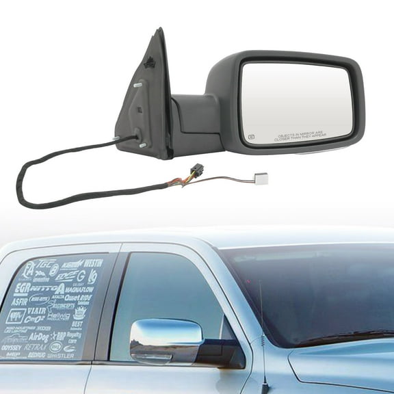 Right Side Manual Folding Heated Rear View Mirror Fits 2013-2019 Dodge Ram 1500