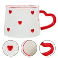 thumbnail image 2 of Coffee Mug with Handle Ceramic Coffee Cup Latte Cappuccino Ceramic Mug with Heart Pattern, 2 of 5