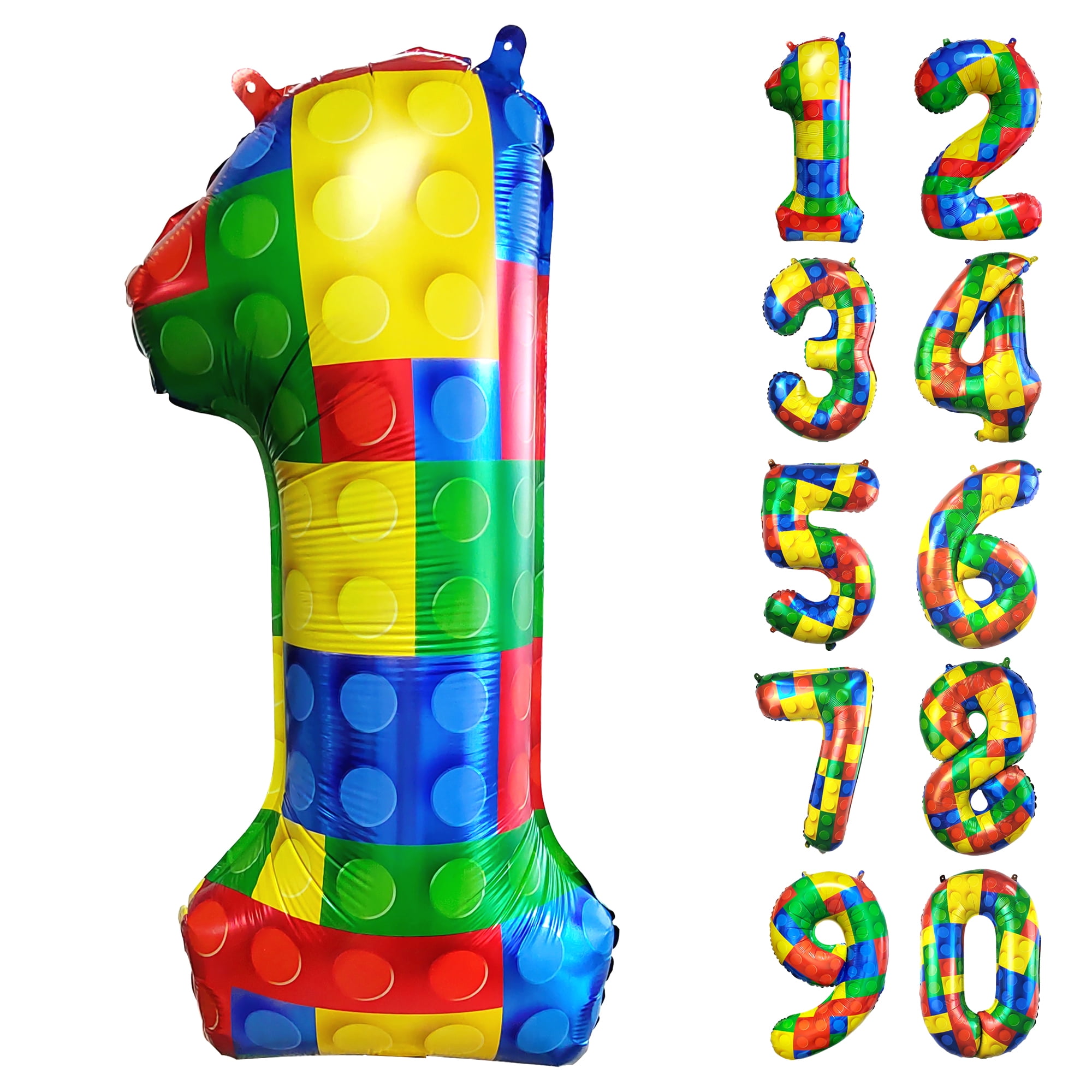 32 Inch Building Block Number 1 Balloons One Balloon for First Birthday1 Balloons for 1st