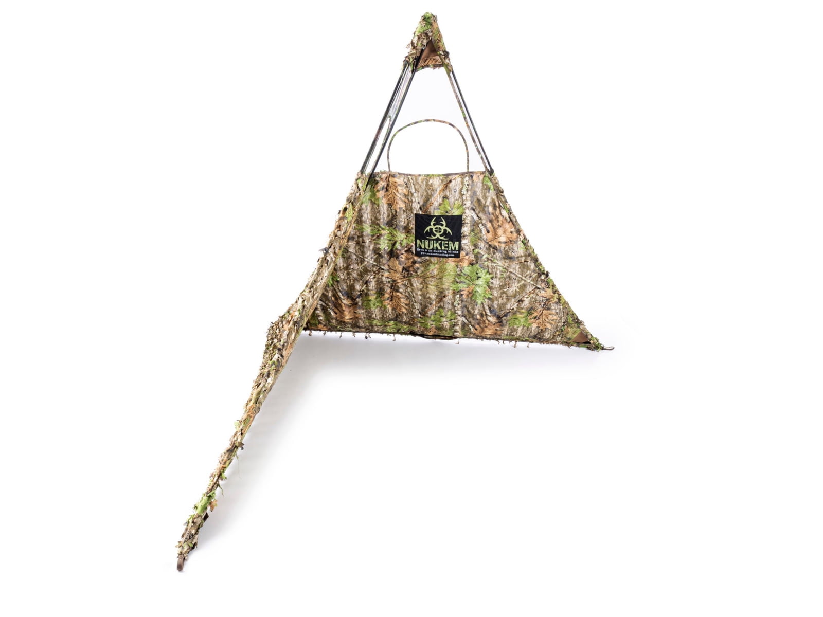Nukem Grab & Go Hunting Ground Blind - Mossy Oak Obsession 3D Leafy - Lightweight Stake-Free Pop up Turkey & Deer Blind (X-Large)