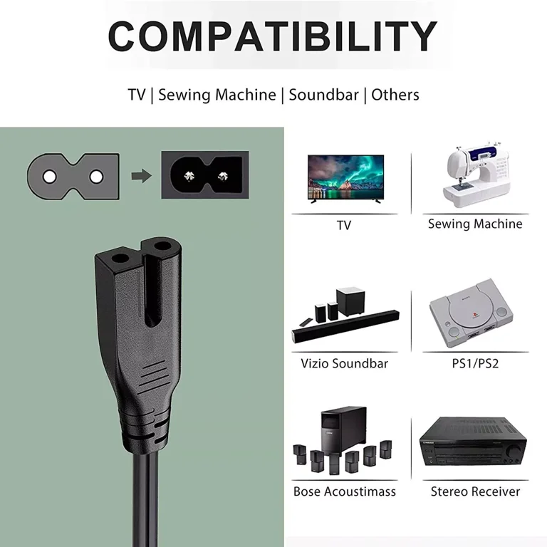 New AC Power Cord Compatible with Panasonic Technics Blu-ray