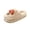 Khaki, variant on Women Fuzzy Mule Slippers Closed Toe Thick Cloud Platform Soft Plush Non Slip Warm Indoor Bedroom Loungewear Slippers Heart Decor Cute Slip On House Slippers for Teen Girls Ladies White 38