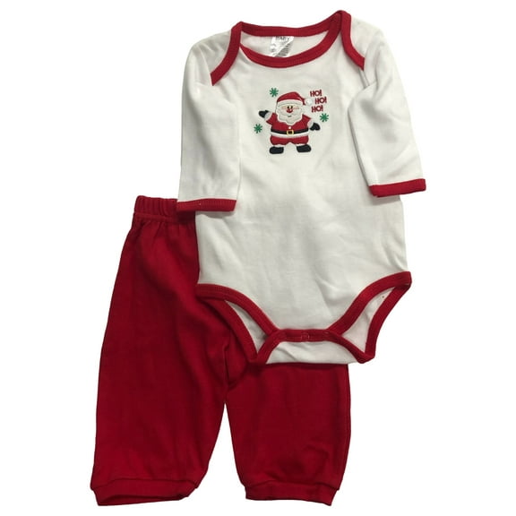 Baby Essentials Infant Boys & Girls Red 1st Christmas Santa Claus Outfit 3-6m