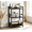 Black, variant on Black 3-Tier Open Bookshelf with Sturdy Steel Frame, Narrow Storage Organizer for Books, CDs & Movies, Suitable for Living Room, Home Office and Study