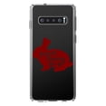 thumbnail image 1 of DistinctInk Clear Shockproof Hybrid Case for Samsung Galaxy S10 (6.1" Screen) - TPU Bumper Acrylic Back Tempered Glass Screen Protector - Proud Bunny Mom - Rabbit, 1 of 2