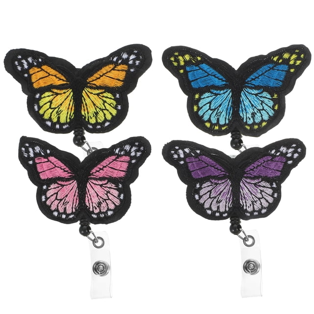 4 Pcs Boucles de Cartes de Visite Porte-Badge d'Identité Clips de Cartes Décoratifs Boucles de Cartes Durables Clips de Cartes