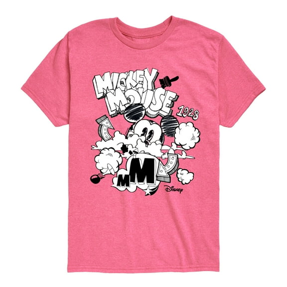 Disney - Mickey Mouse - 1928 - Doodle in the Clouds - Youth Short Sleeve Graphic T-Shirt