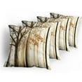 thumbnail image 5 of Ambesonne Autumn Throw Pillow Cover 4 Pack, Tree in Abstract Woods, 16", Orange Brown, 5 of 7