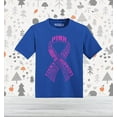 thumbnail image 2 of Shop4Ever Breast Cancer Pink Ribbon Word Montage Toddler's Cotton T-Shirt 5T/6T Royal Blue, 2 of 6