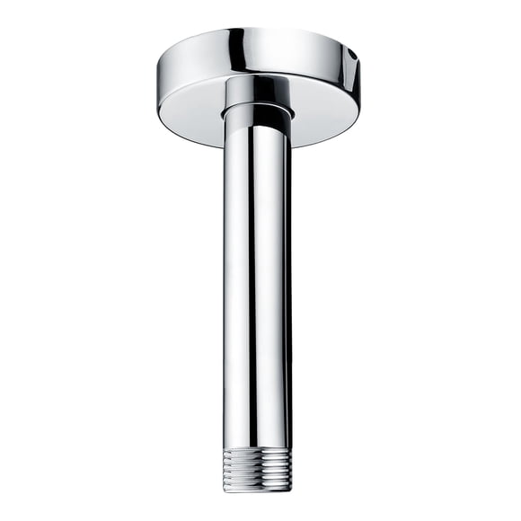 Purelux Brazo De Ducha Para Montaje En Techo, Salida De Agua De 6 Pulgadas, Pj0611, Hecho De Acero Inoxidable, Brazo De Ducha Recto Con Brida De Junta, Acabado Cromado