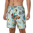 thumbnail image 2 of Balery Cartoon Car Racing Mens Swim Trunks Swim Shorts for Men Quick Dry Inseam Beach Shorts with Compression Liner Pocket-3X-Large, 2 of 9
