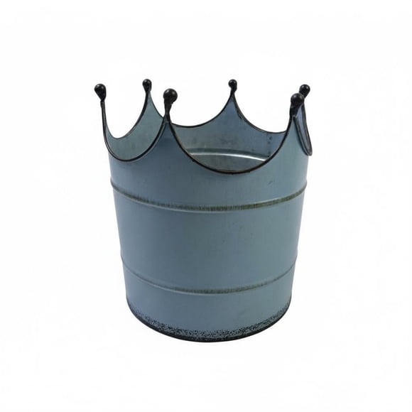 predolo Maceta de Metal con Forma de Corona Macetero de Corona Envejecido para Jardín, Escritorio, Balcón