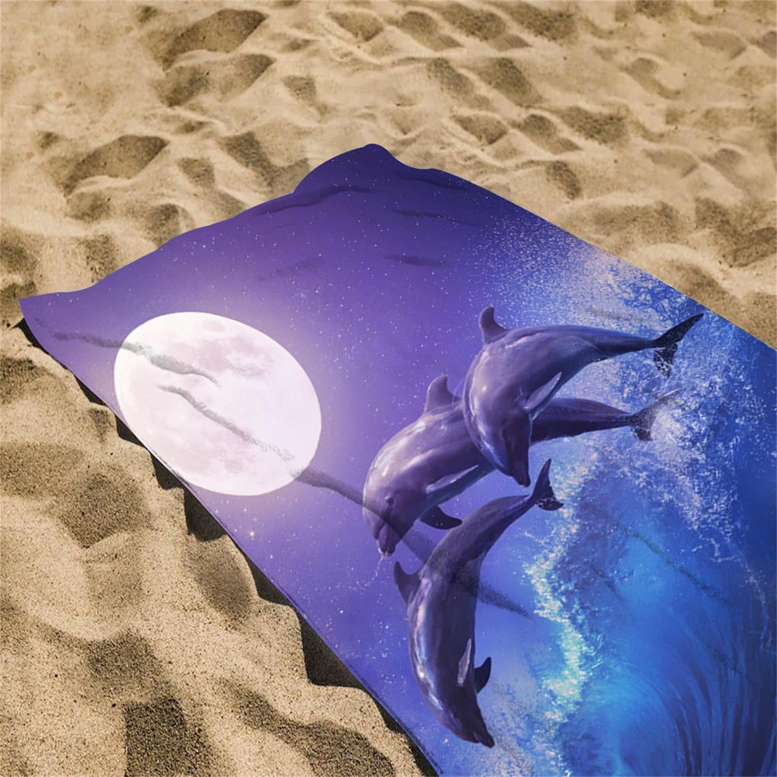 Beach Towel Oversized Dolphin Beach Towel for Girls/Women