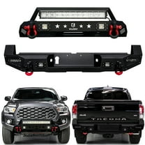 Vijay Front and Rear Bumper for 2016-2023 Toyota Tacoma with Winch Seat and LED Lights