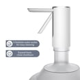 thumbnail image 2 of Bomba dispensadora de botellas de agua plegable, recargable por USB, bomba automática de jarra de agua potable, bomba dispensadora de agua potable impermeable para el hogar, oficina, cocina, camping a yeacher estándar, 2 of 6