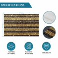 thumbnail image 6 of Black Golden Striped Placemats Set of 4, Luxury Farmhouse Stripes Washable Wipeable Table Mats for Dining Tables, Indoor Outdoor Kitchen Place Mats for Holiday Party Table Decor, 6 of 9