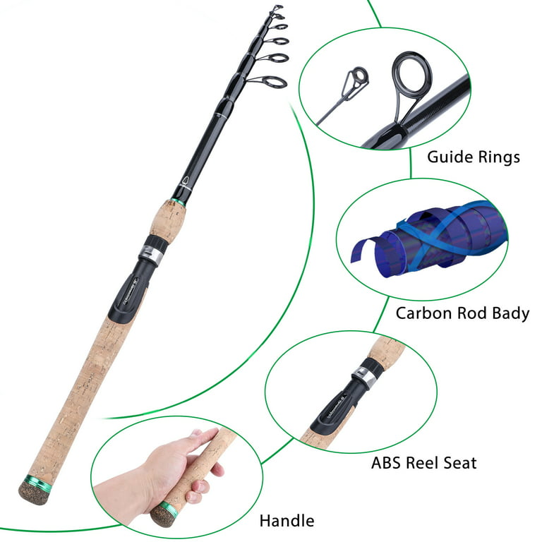 Sougayilang 1.8- 2.4m Cork Handle Fishing Rod and Spinning Reel Combo