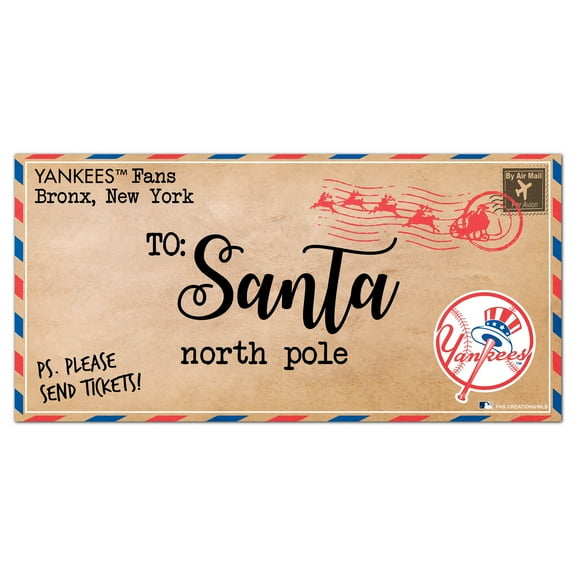 New York Yankees 6'' x 12'' Letter to Santa Sign