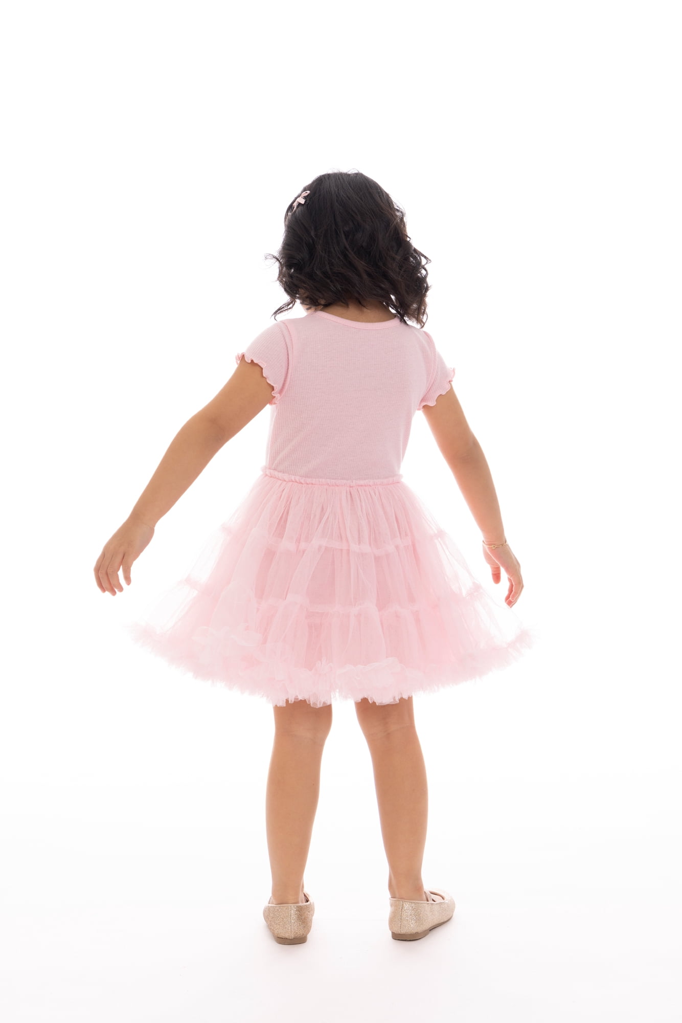 Minnie Mouse Toddler Girl Tiered Tutu Dress with Crochet Patch, Sizes 12M-5T