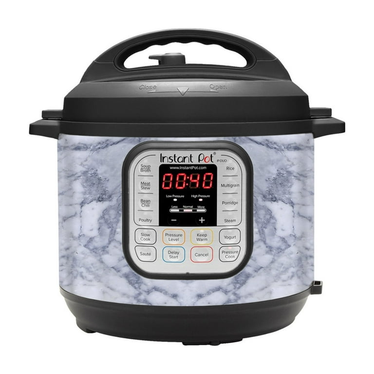 Wrap for Instant Pot Accessories 8 Quart DUO80 Cover Sticker | Wraps Fit InstaPot Duo 80 8 Quart Only | Grey and White Marble Swirl, Size: One Size
