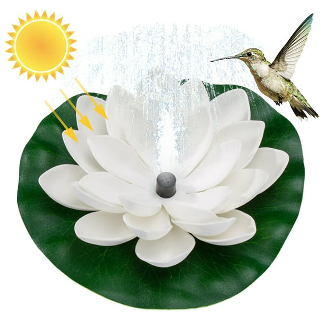 Swimming Pool Accessories Solar Waterscape Floating Flower for Bird Bath Fish Tank and Pool Garden
