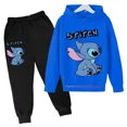thumbnail image 4 of Conjunto de 2 piezas de ropa con capucha de punto para niños, sudadera informal de manga larga para niñas y pantalones, conjuntos para ropa de bebé niño, 4 of 5